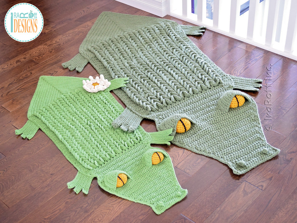 Snappy Simon The Crocodile Rug Crochet Pattern