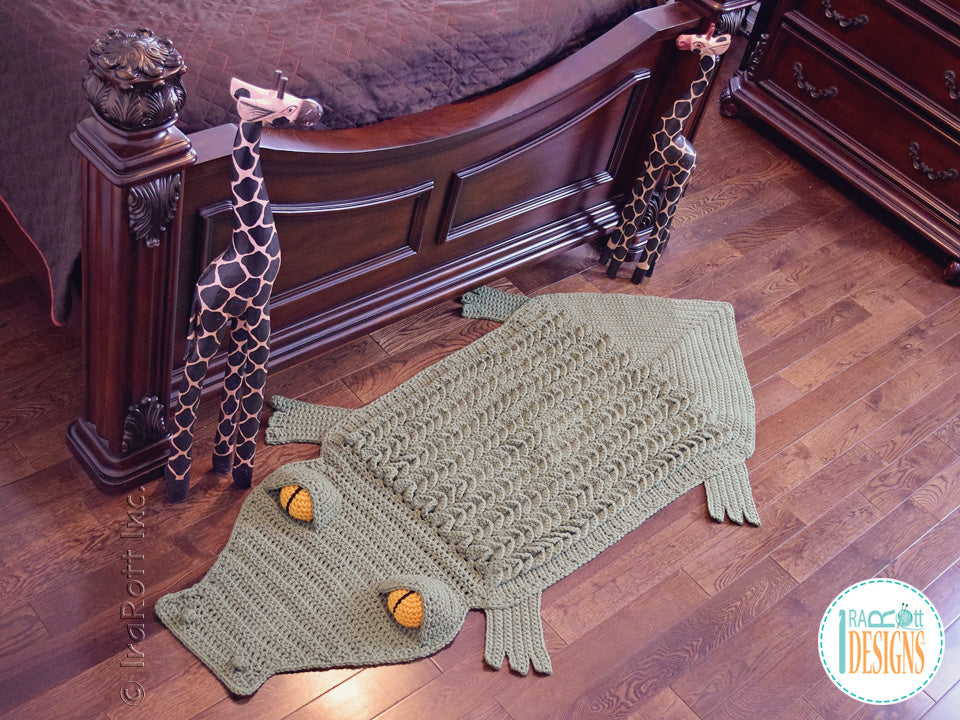 Snappy Simon The Crocodile Rug Crochet Pattern