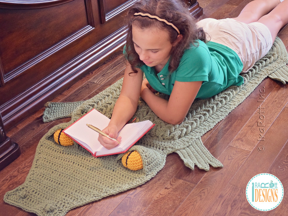 Snappy Simon The Crocodile Rug Crochet Pattern