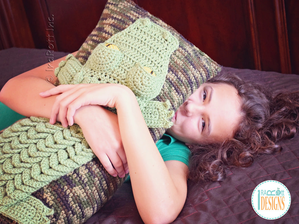 Snappy Simon The Crocodile Pillow Crochet Pattern