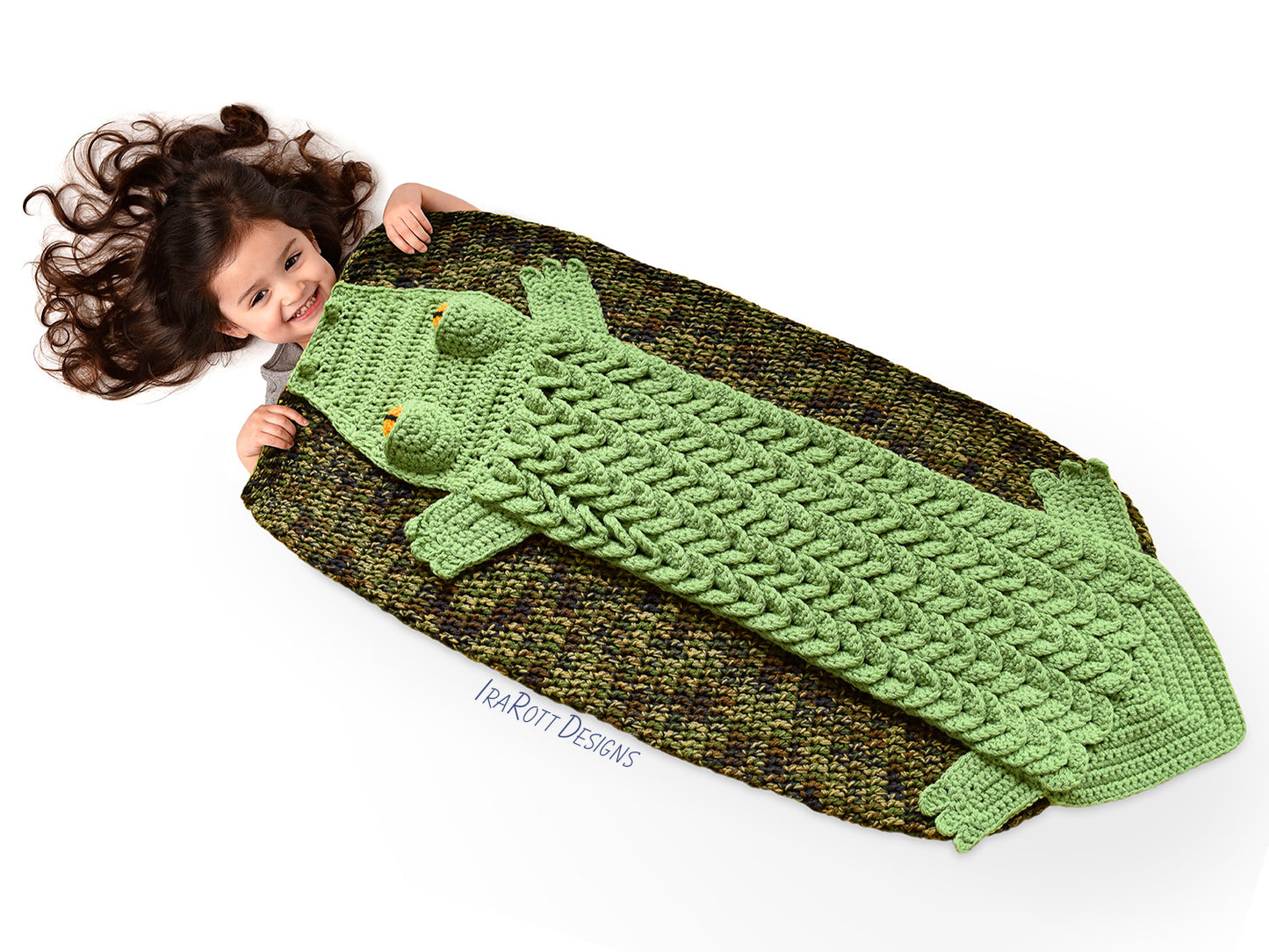 Snappy Simon The Crocodile Sleeping Bag Crochet Pattern