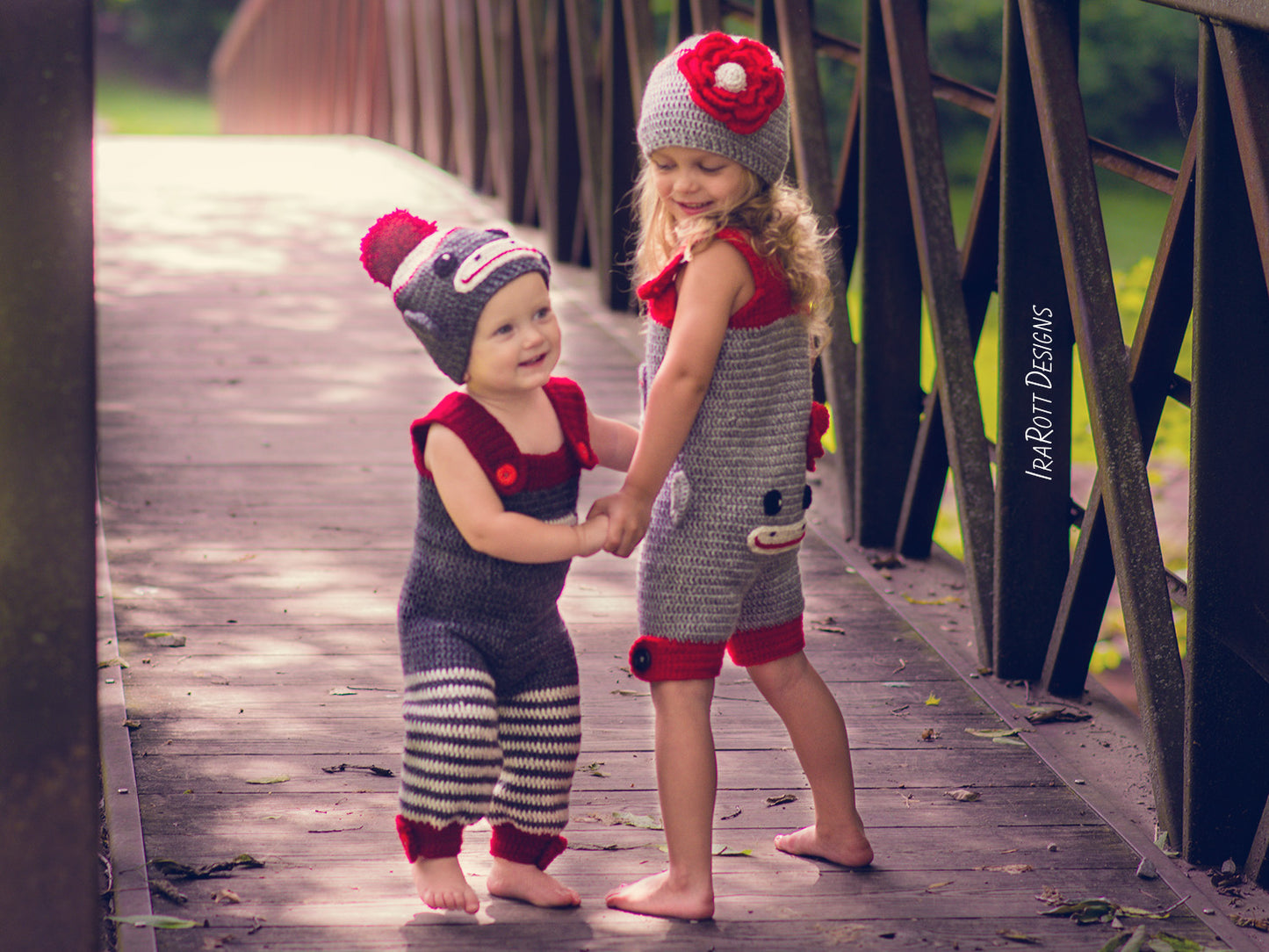 Spunky the Sock Monkey Hat and Romper-Jumpsuit Crochet Pattern