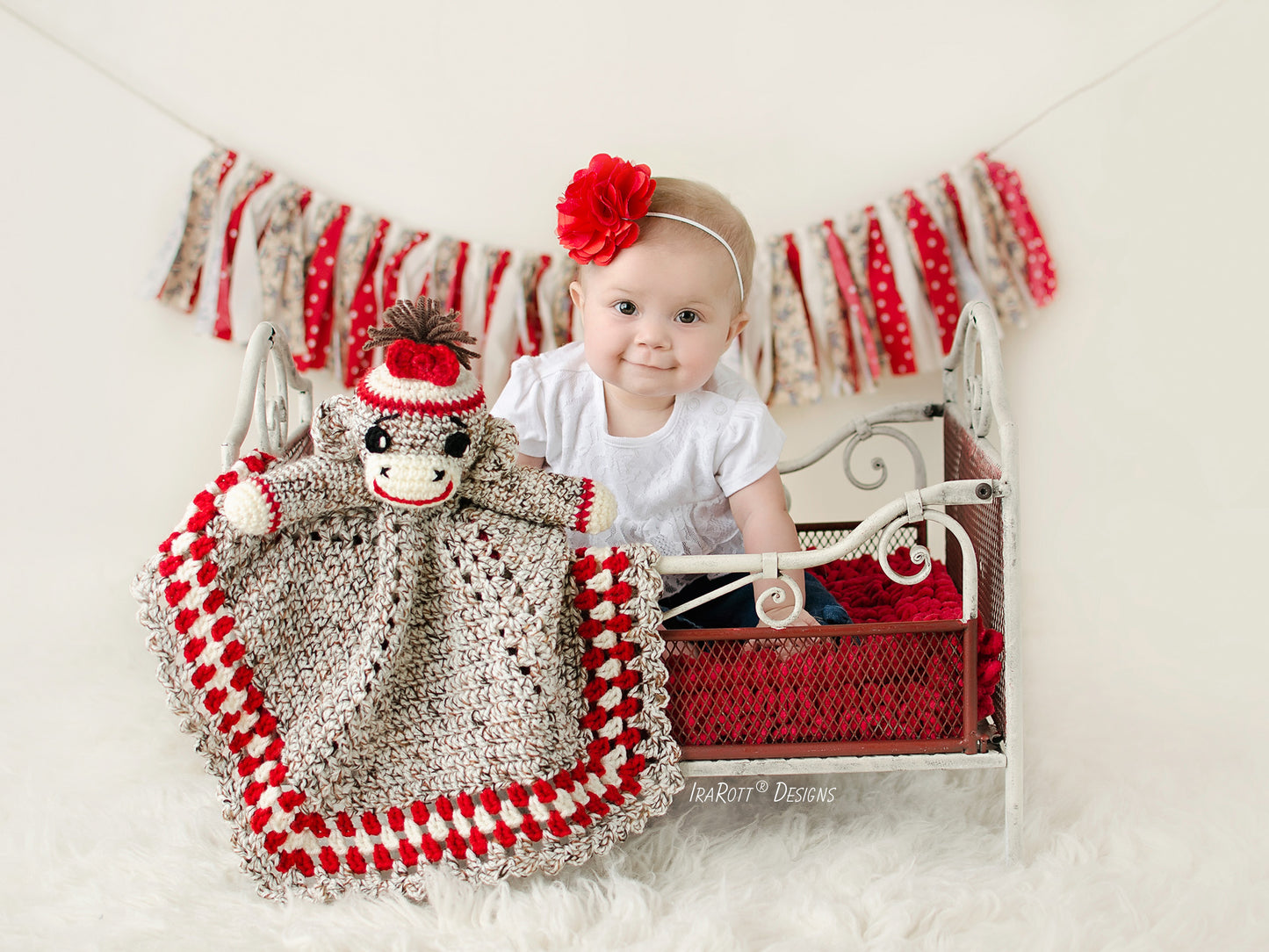 Spunky The Cuddly Sock Monkey Lovey Crochet Pattern