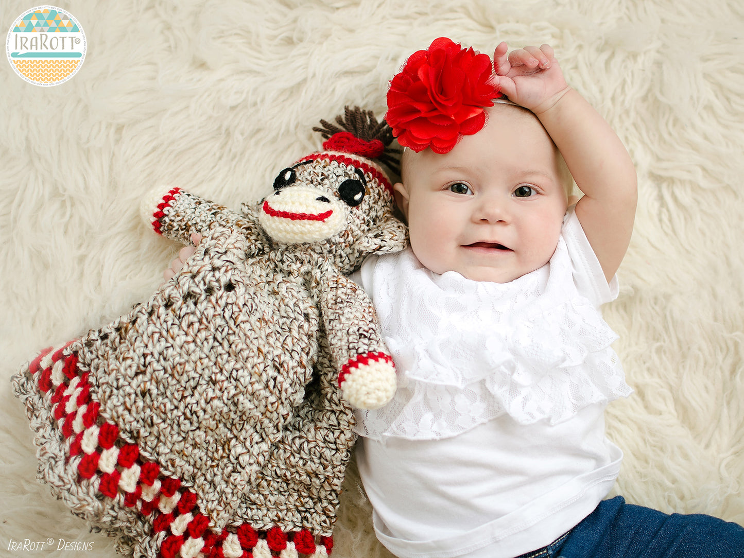 Spunky The Cuddly Sock Monkey Lovey Crochet Pattern