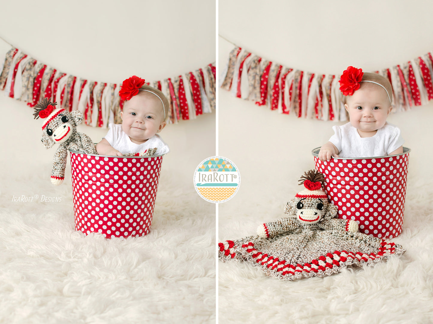 Spunky The Cuddly Sock Monkey Lovey Crochet Pattern