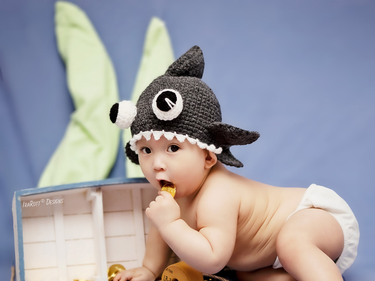 Spike the Shark Hat Crochet Pattern