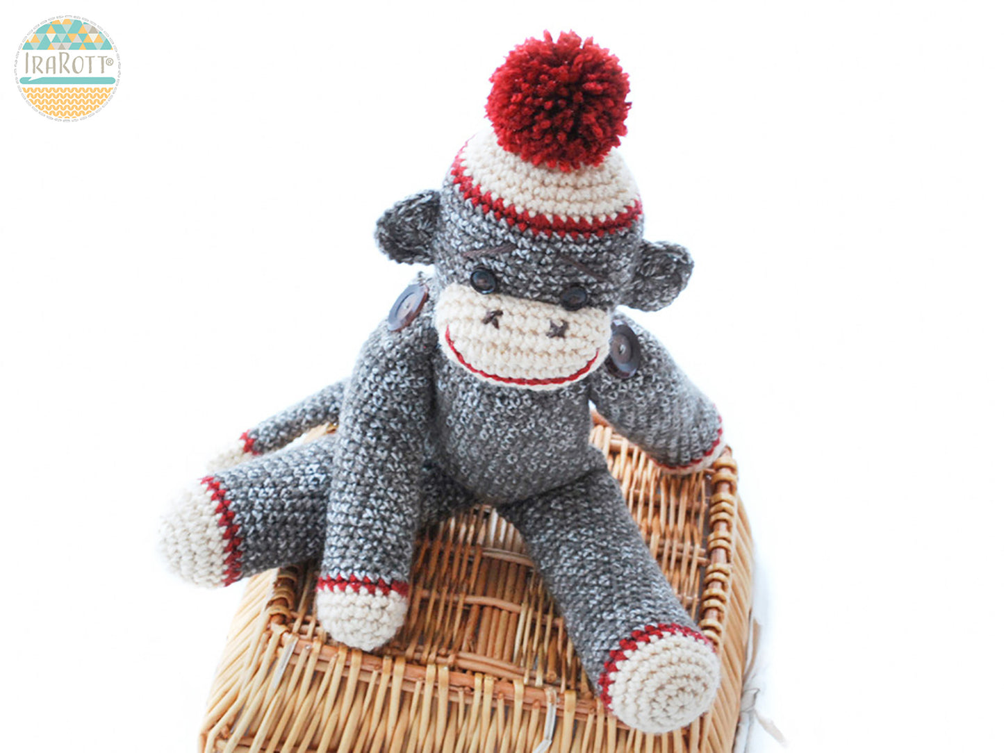 Spunky The Big Sock Monkey Amigurumi Crochet Pattern