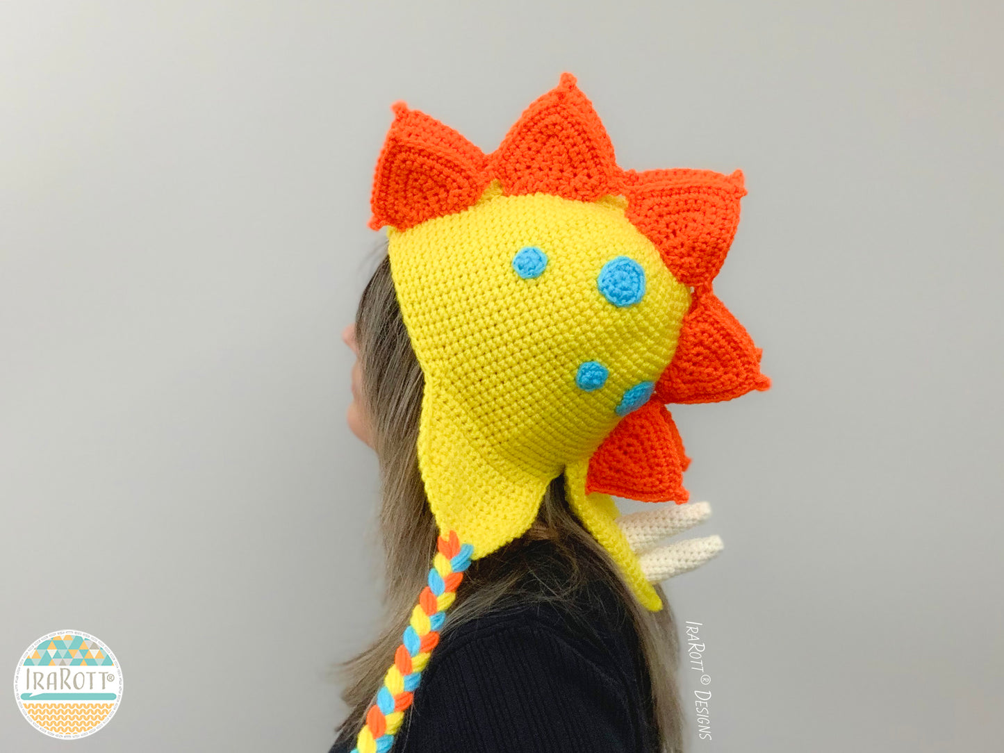 Spiky the Stegosaurus Dinosaur Hat Crochet Pattern