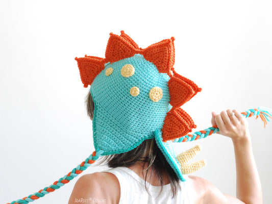 Spiky the Stegosaurus Dinosaur Hat Crochet Pattern