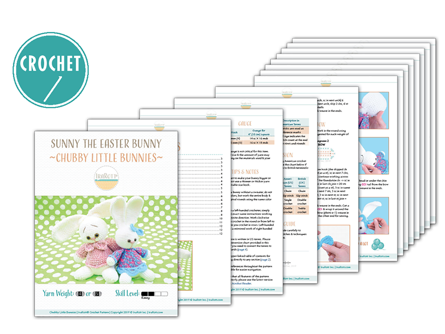 Sunny The Chubby Little Easter Bunny Amigurumi Crochet Pattern