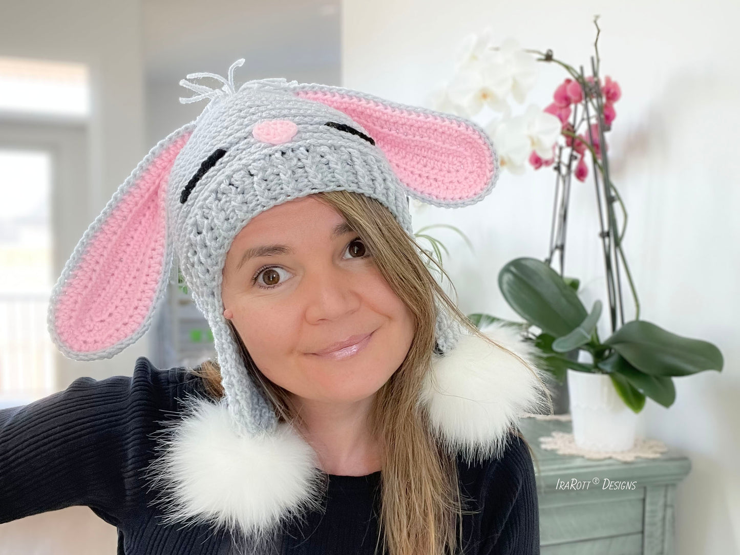 Sunny The Sleepy Bunny Hat Crochet Pattern