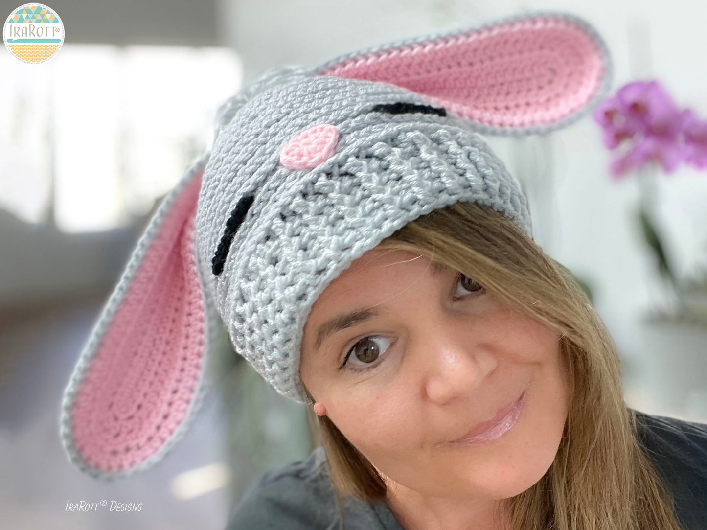 Sunny The Sleepy Bunny Hat Crochet Pattern