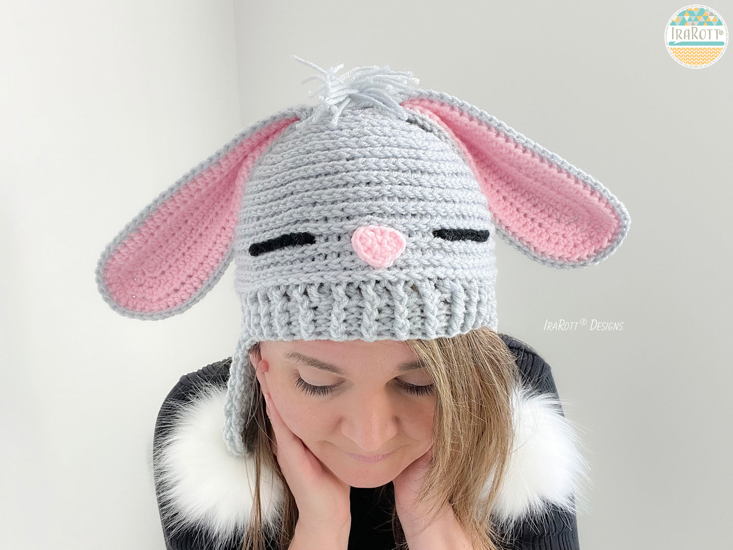 Sunny The Sleepy Bunny Hat Crochet Pattern