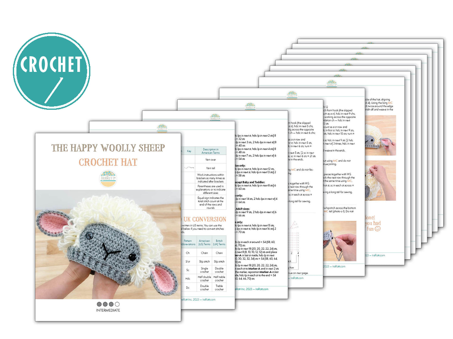 The Happy Woolly Sheep Hat Crochet Pattern