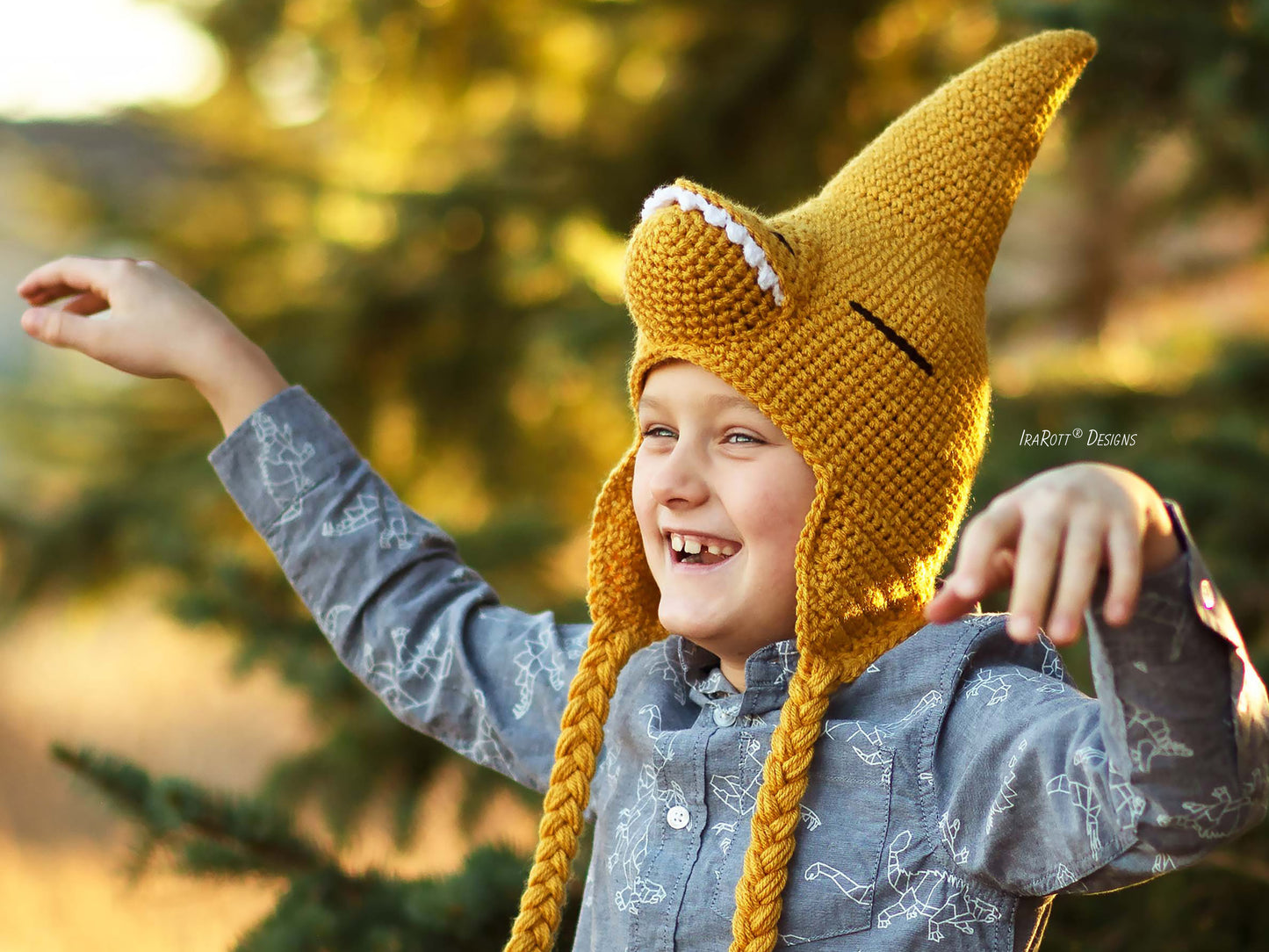 The Pterrific Pterodactyl Pterosaur Hat Crochet Pattern