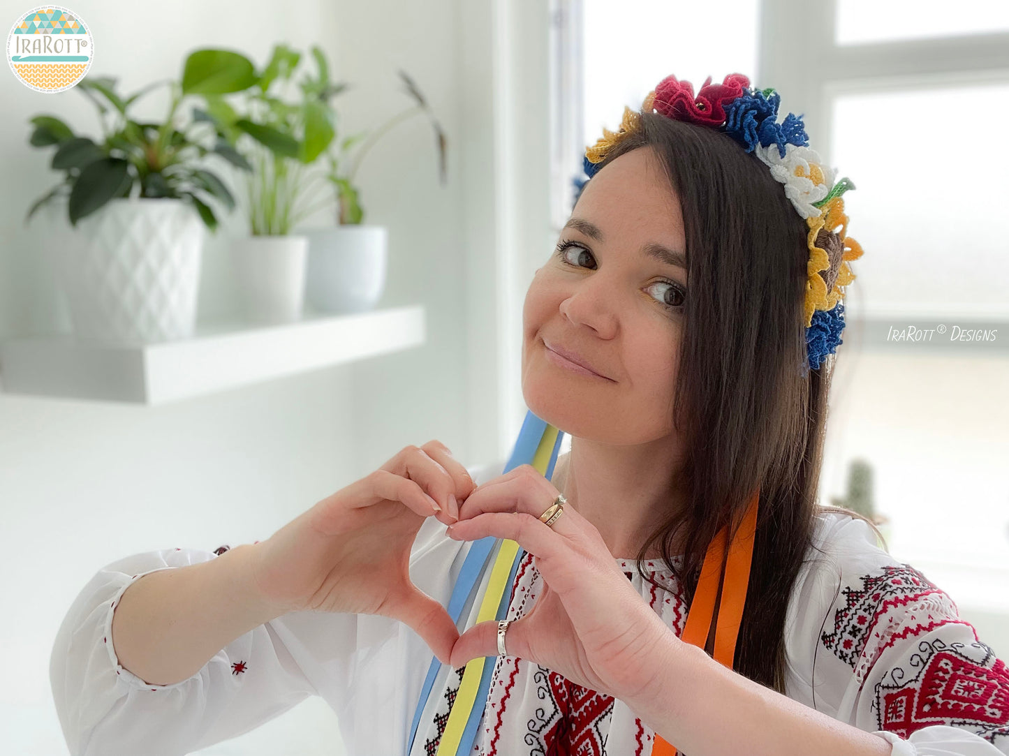 Ukrainian Vinok Flower Crown Crochet Pattern