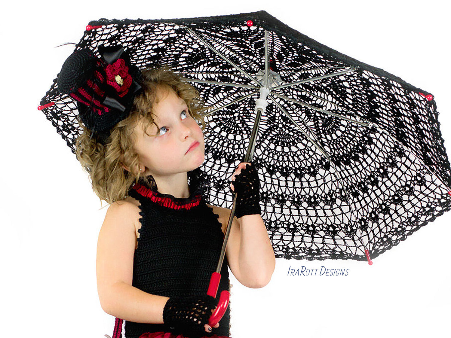 diy lace patio umbrella Victorian Goth Steampunk Lace Parasol Crochet Pattern – IraRott Designs