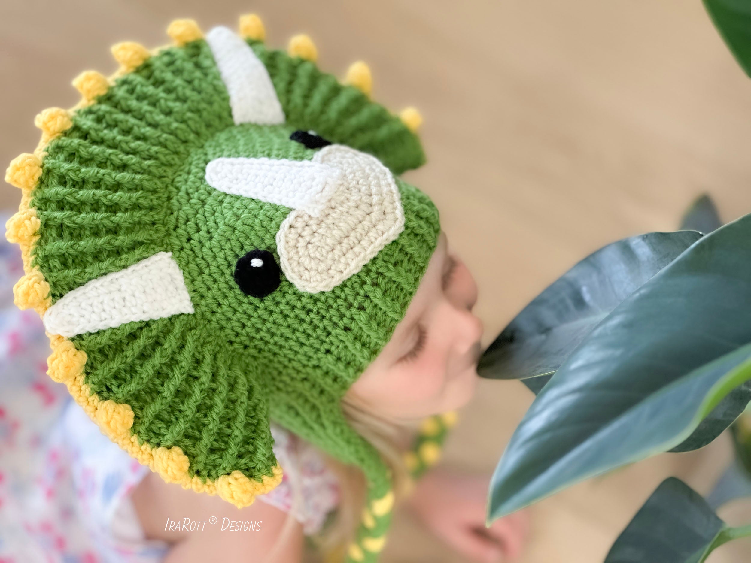Zingy Dinosaur Hat Crochet Pattern – IraRott Designs