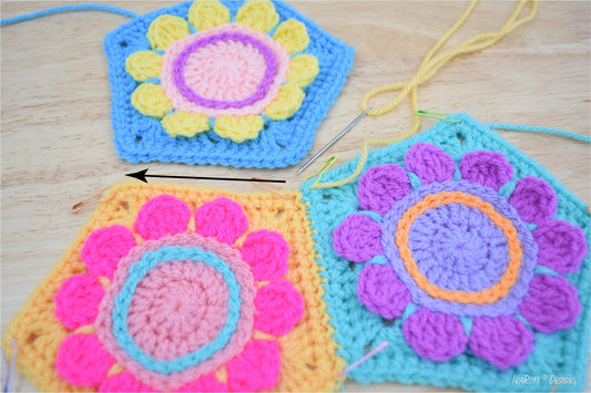 Joining Crochet Motifs With Mattress Stitch