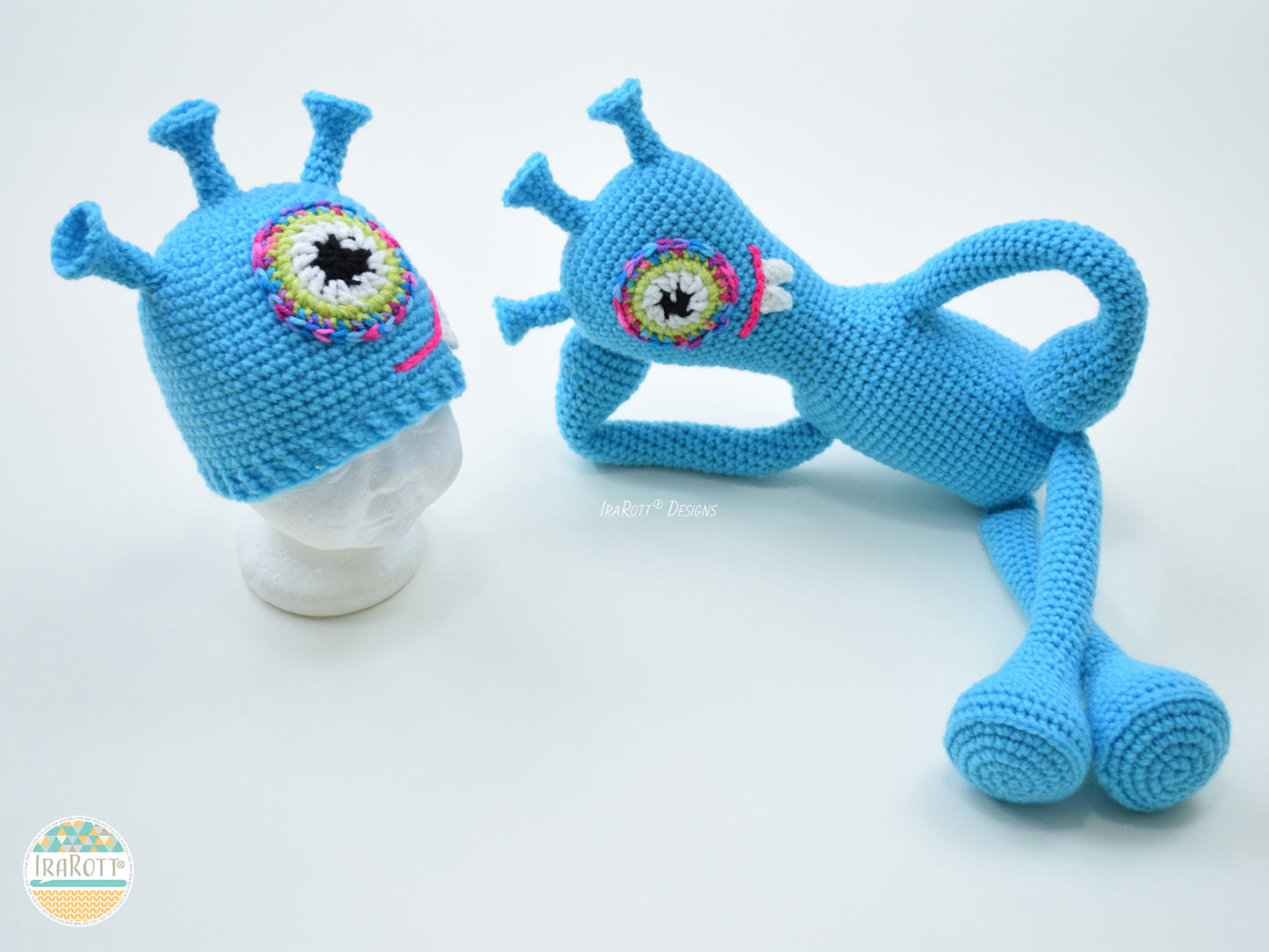 Plutonian Paul Alien Monster Hat and Toy Crochet Pattern