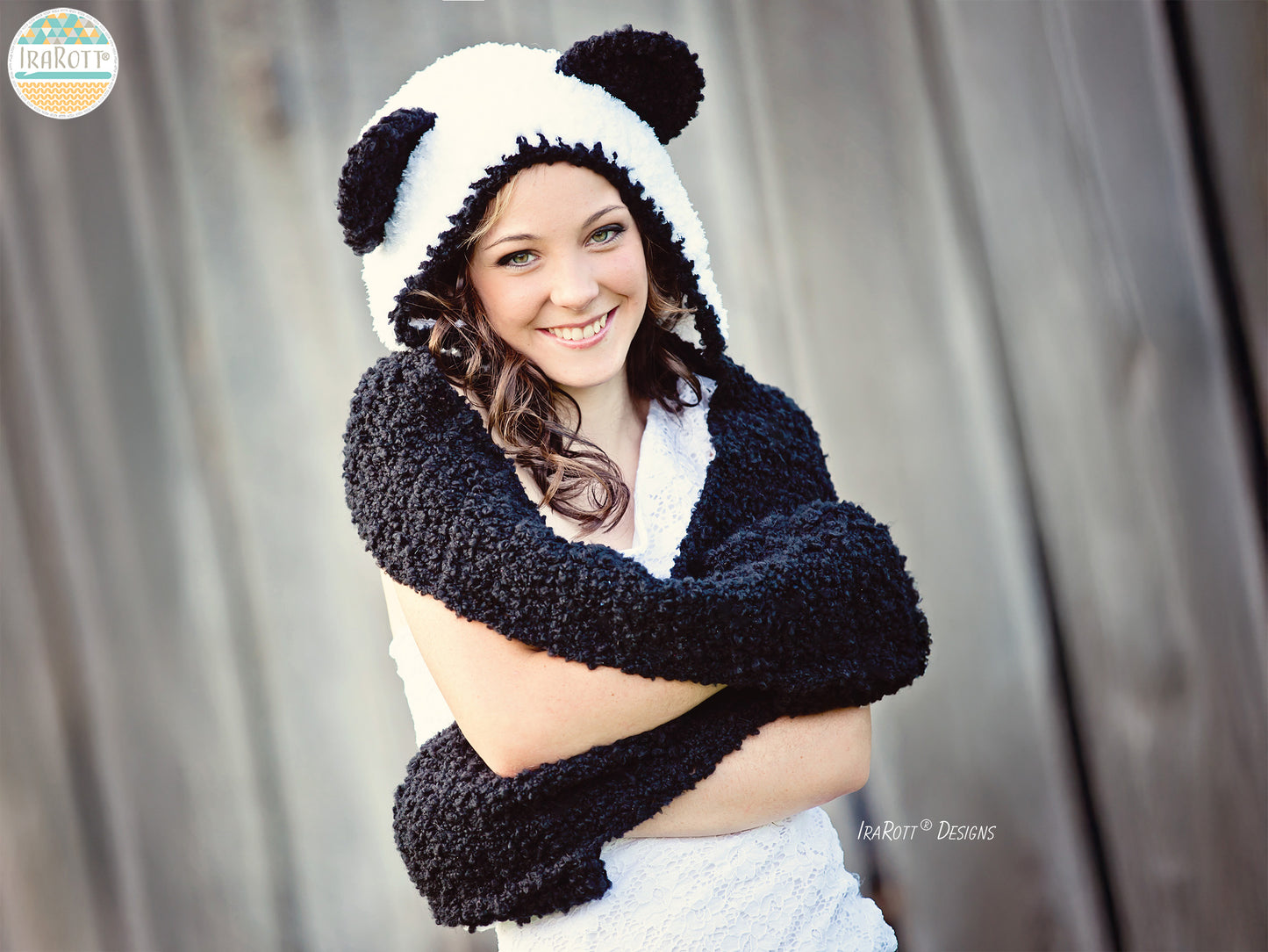 Amanda The Panda Scood with Pockets Crochet Pattern