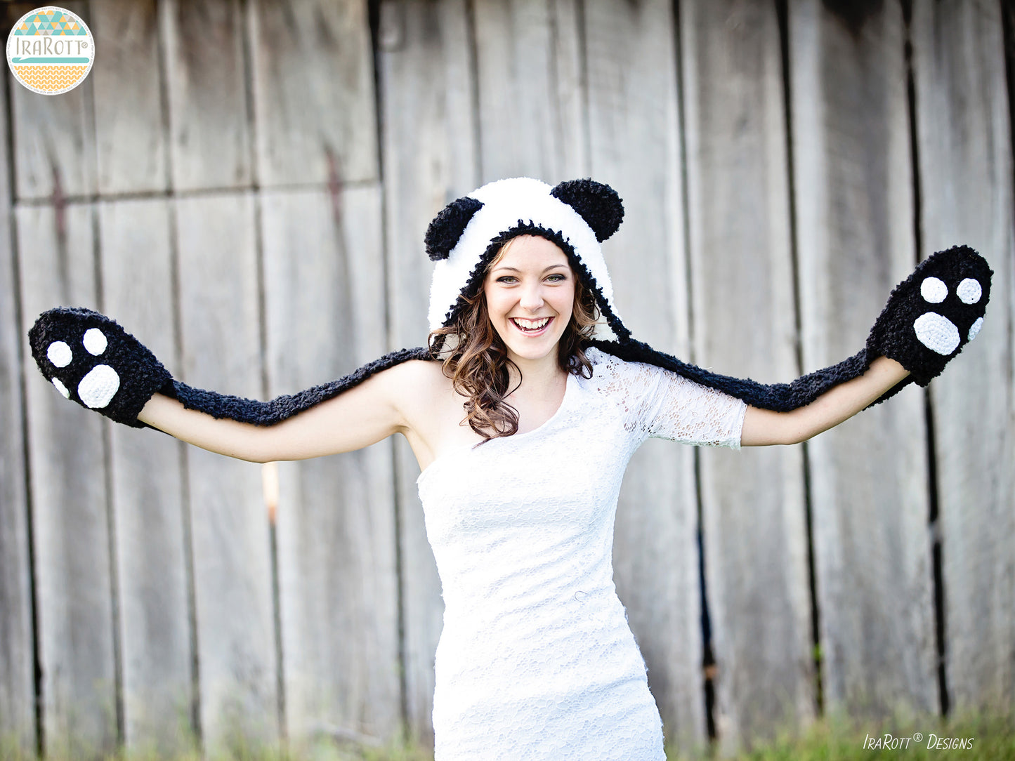 Amanda The Panda Scood with Pockets Crochet Pattern