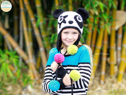 Amanda the Rock-n-Roll Panda Hat Crochet Pattern