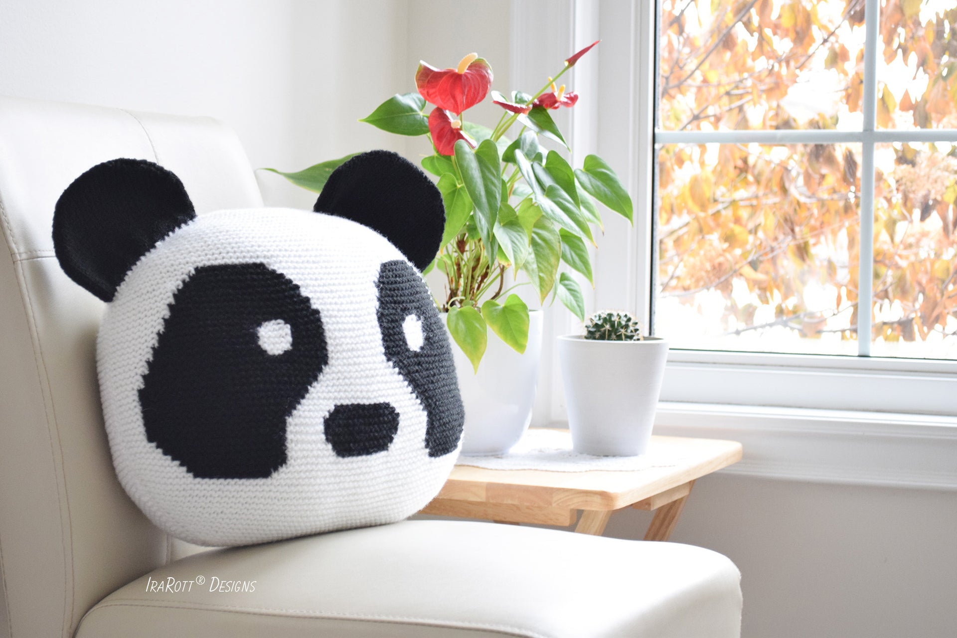 Amanda The Panda Pillow Knitting Pattern – IraRott Designs amanda-the-panda-pillow-knitting-pattern-irarott-designs