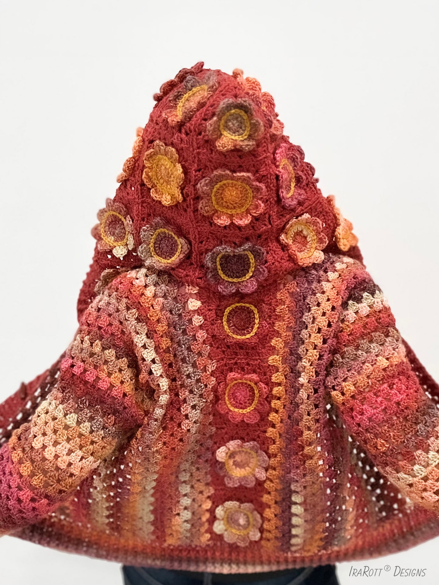 Awesome Blossom Hooded Cardigan Crochet Pattern