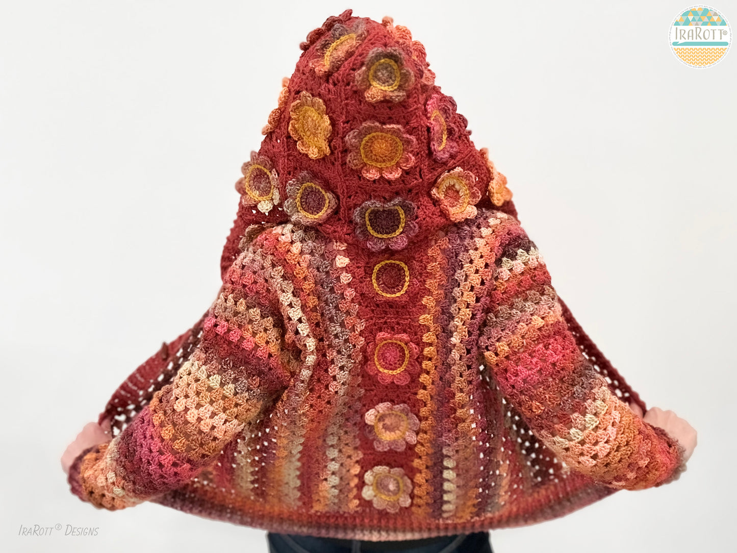 Awesome Blossom Hooded Cardigan Crochet Pattern