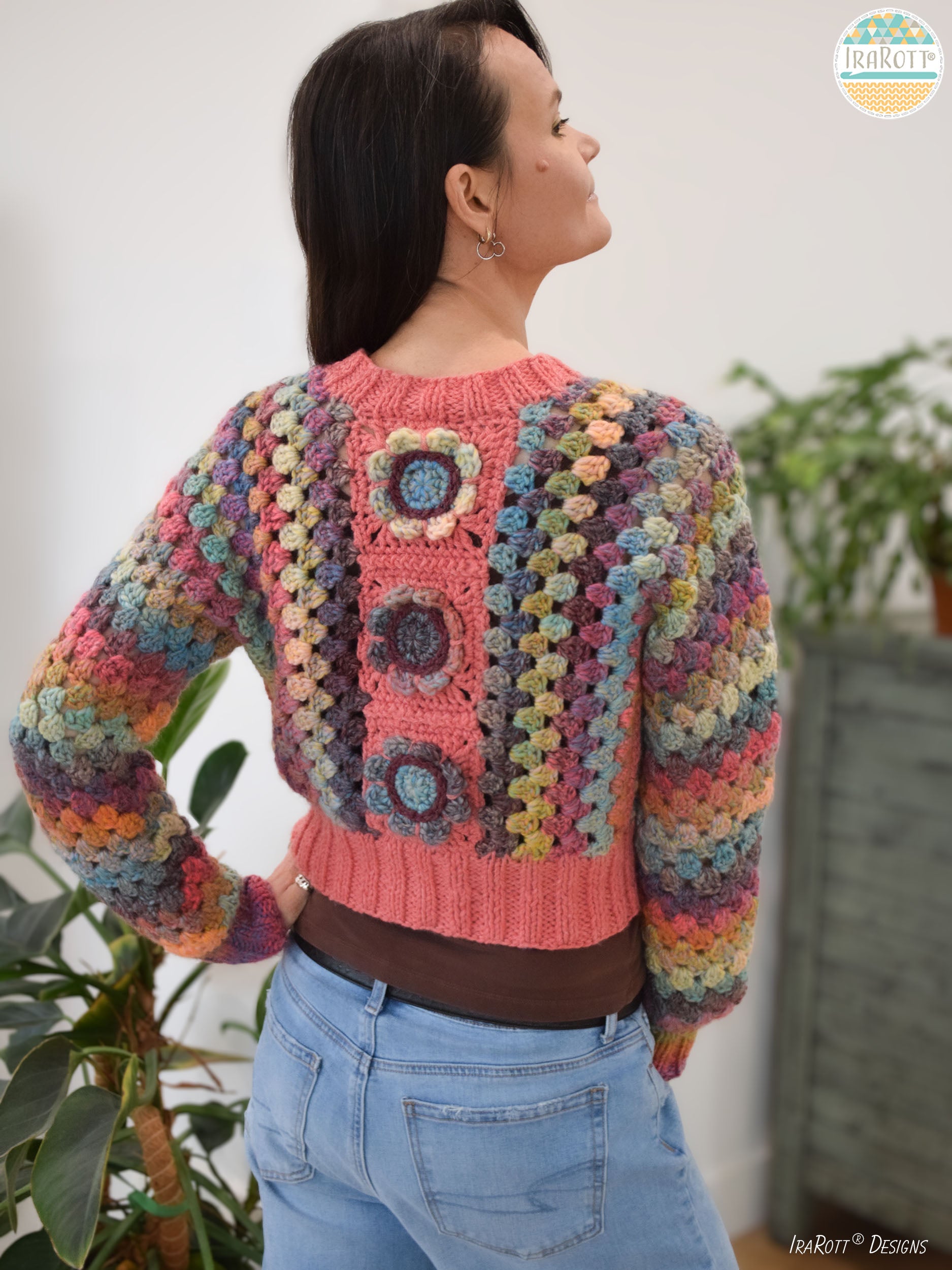 Awesome Blossom Zip Hoodie Crochet Pattern – IraRott Designs