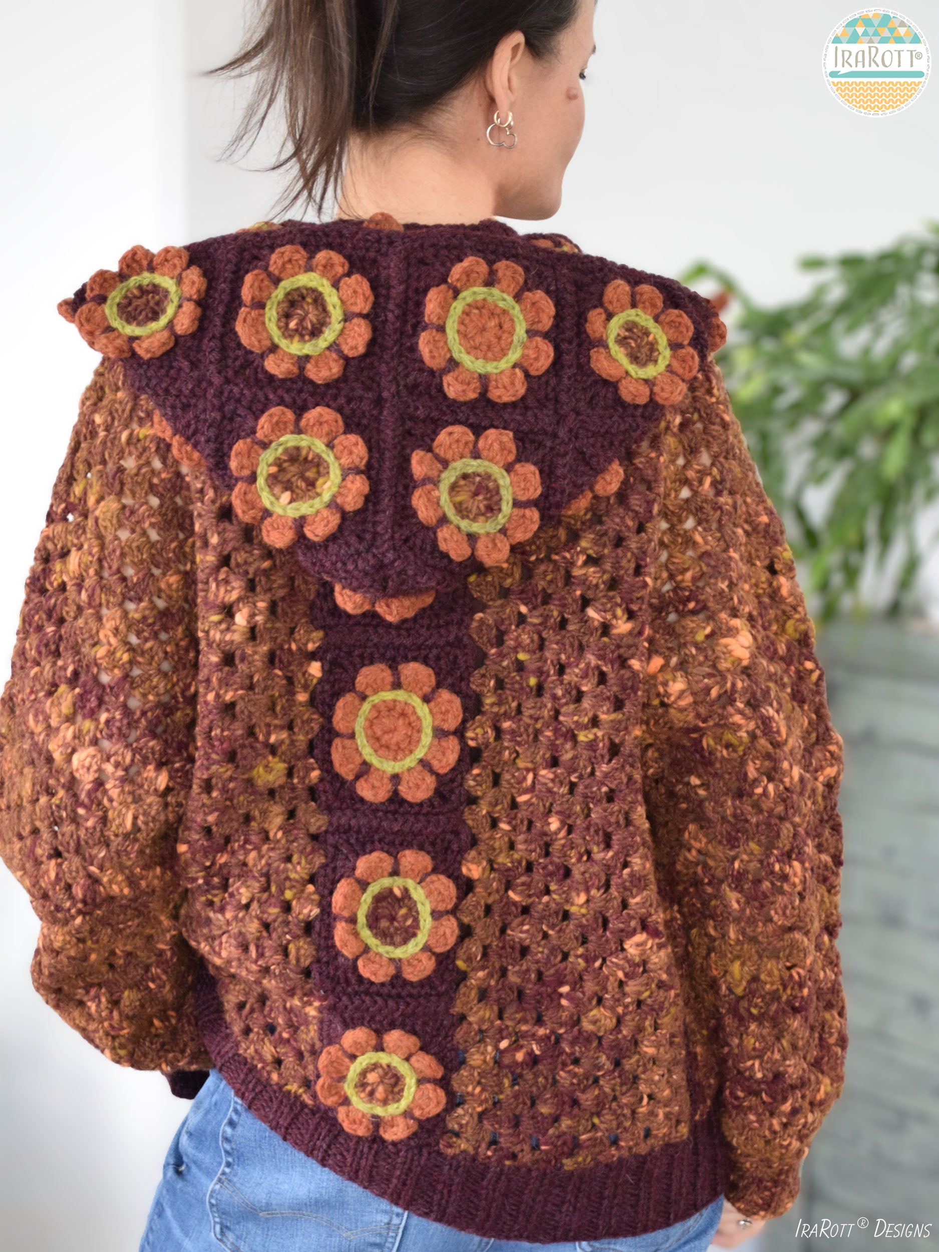 Awesome Blossom Zip Hoodie Crochet Pattern – IraRott Designs