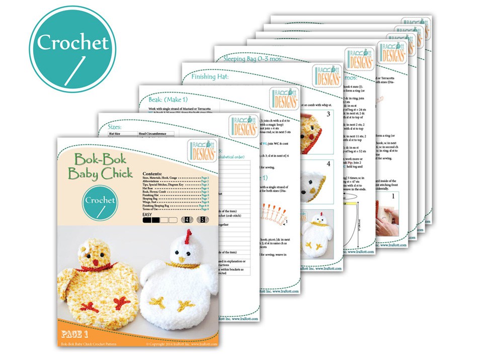 Bok Bok Easter Chicken Baby Set Crochet Pattern
