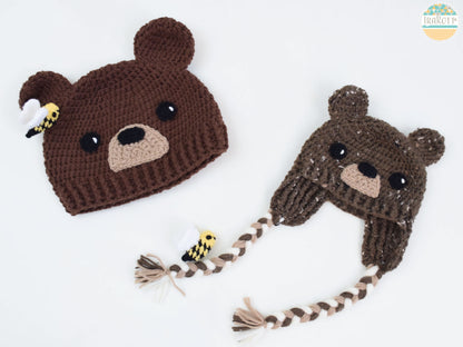 Bean The Bear With Bee Hat Crochet Pattern