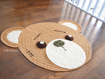 Teddy Bear Area Rug Crochet Pattern