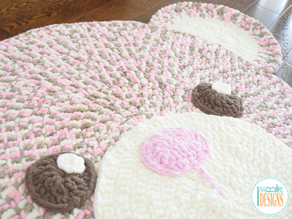 Teddy Bear Area Rug Crochet Pattern