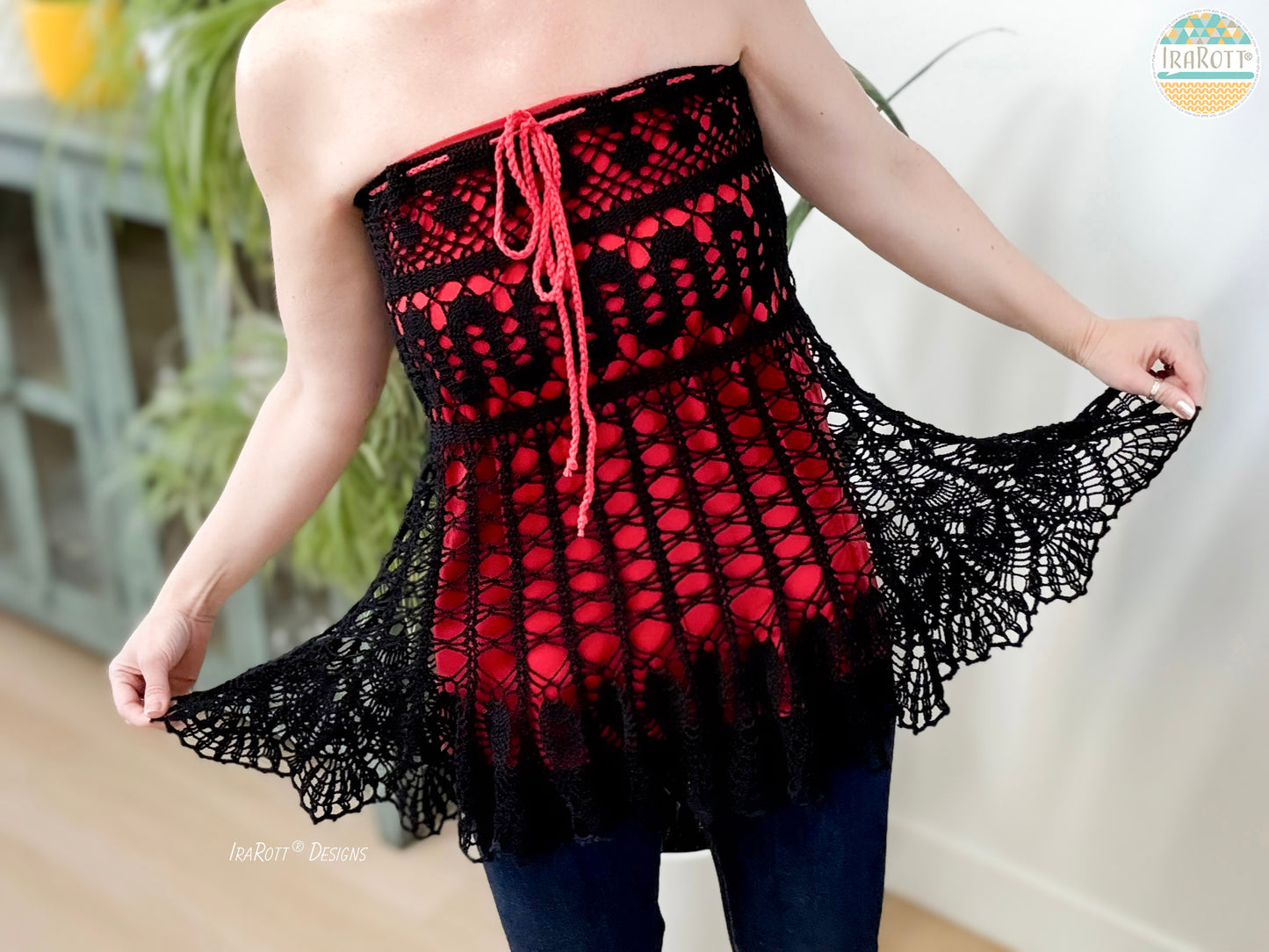 Bruges Waves Pineapple Lace Skirt Crochet Pattern