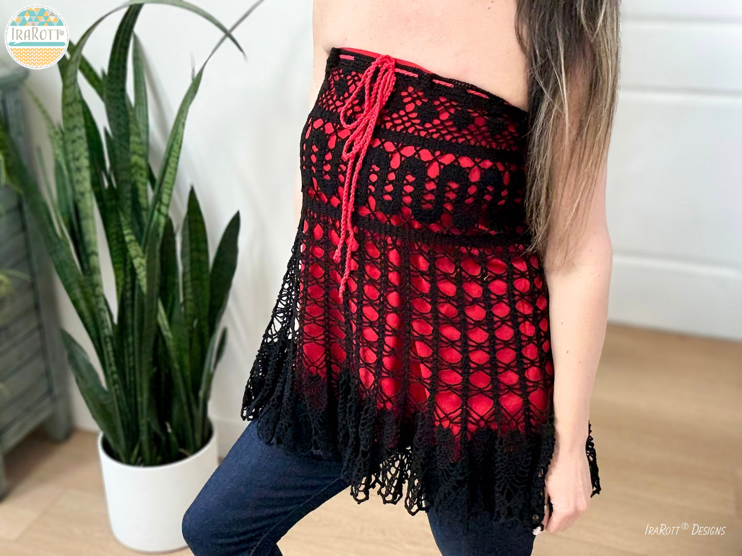 Bruges Waves Pineapple Lace Skirt Crochet Pattern