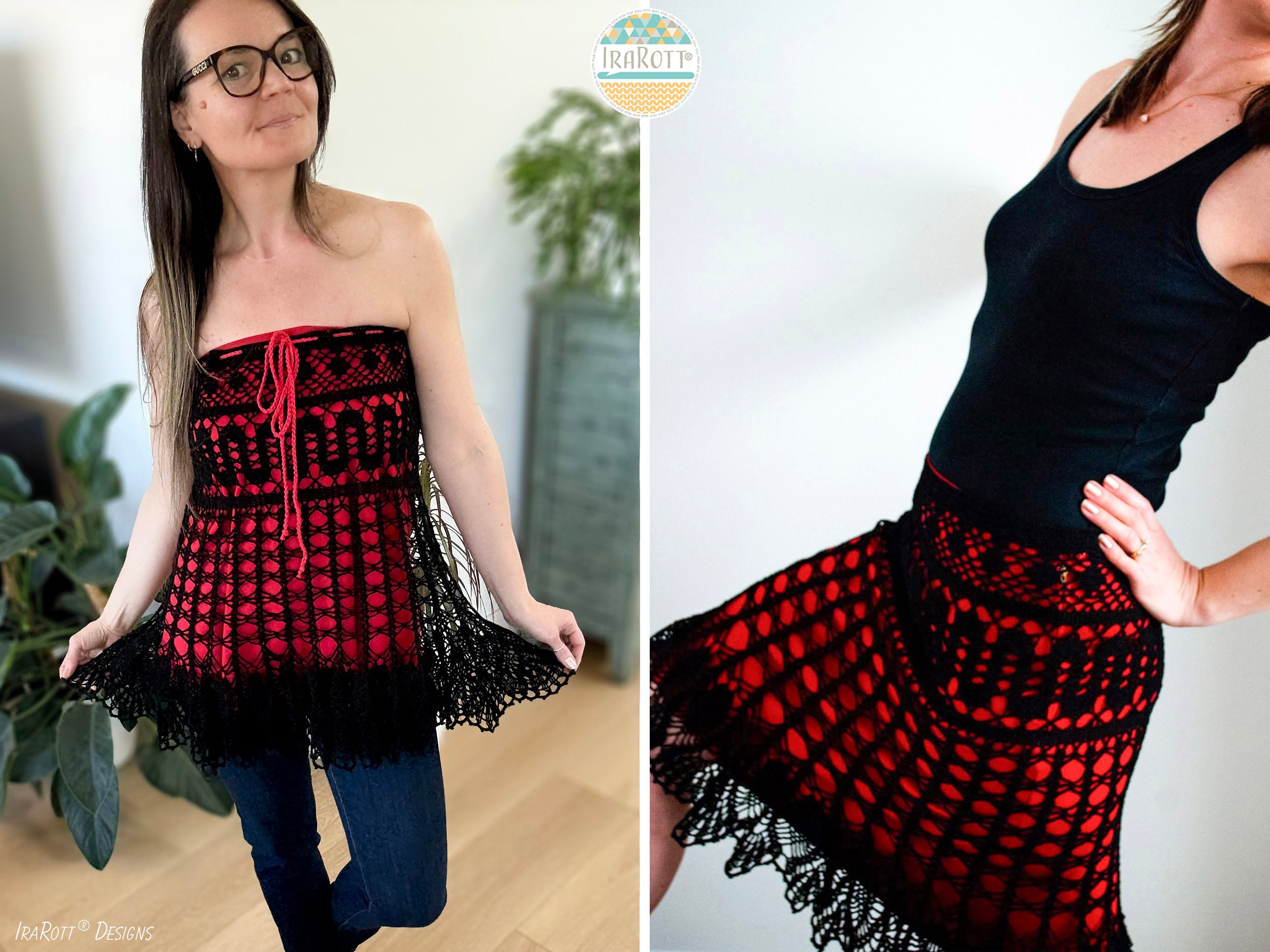 Bruges Waves Pineapple Lace Skirt Crochet Pattern – IraRott Designs