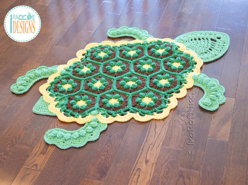 Bubbles the Turtle Area Rug Crochet Pattern