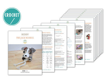 Buddy the Jack Russell Terrier Puppy Dog Hat Crochet Pattern