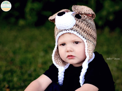 Buddy the Jack Russell Terrier Puppy Dog Hat Crochet Pattern