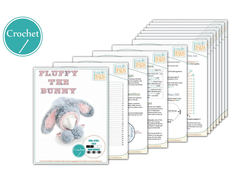 Fluffy the Bunny Bonnet Crochet Pattern