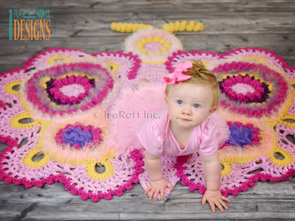 Cathy the Butterfly Area Rug Crochet Pattern