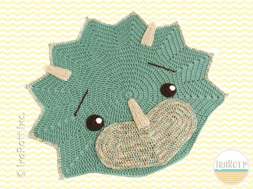 Triceratops Dinosaur Area Rug Crochet Pattern