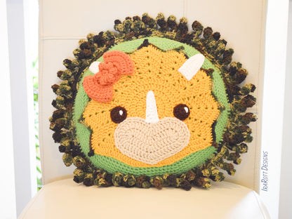 Tops The Triceratops Dinosaur Pillow Crochet Pattern