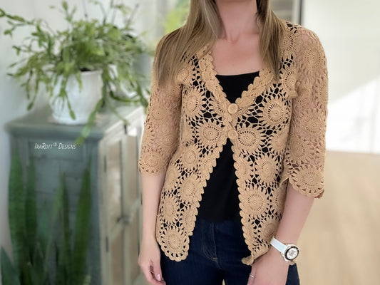 City Night Lace Cardigan Crochet Pattern