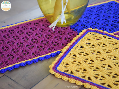Clematis Table Toppers Crochet Pattern