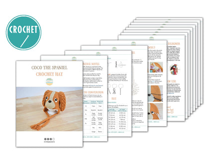 CoCo the Spaniel Puppy Dog Hat Crochet Pattern