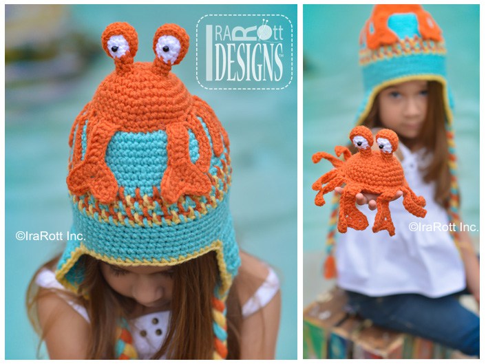 Cranky the Crab Hat and Toy Crochet Pattern